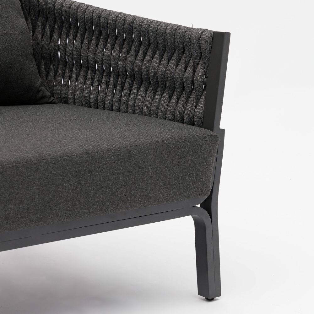 Sofa 3 plazas Anmore alu antracita textil antracita.