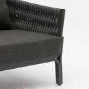 Sofa 3 plazas Anmore alu antracita textil antracita.