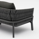 Sofa 3 plazas Anmore alu antracita textil antracita.