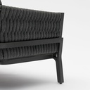 Sofa 3 plazas Anmore alu antracita textil antracita.