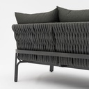 Sofa 3 plazas Anmore alu antracita textil antracita.