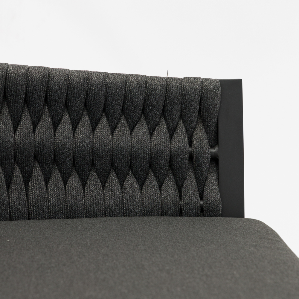 Sofa 3 plazas Anmore alu antracita textil antracita.