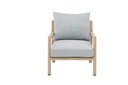 Sofa 1 plaza Harmony. Aluminio efecto madera y cuerda natural