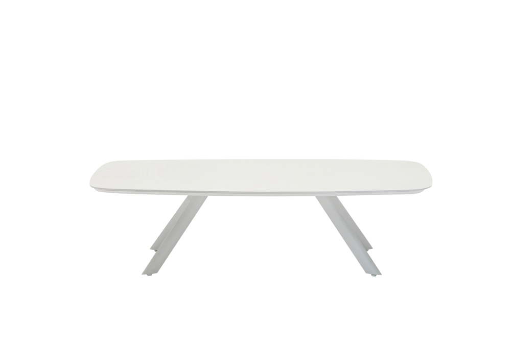 Mesa  de centro Anmore  alu blanco