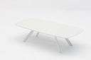 Mesa  de centro Anmore  alu blanco