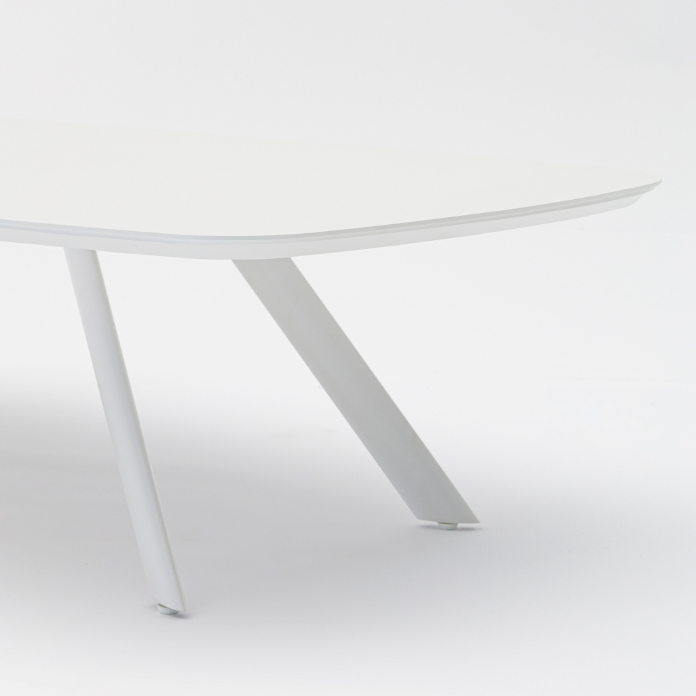 Mesa  de centro Anmore  alu blanco