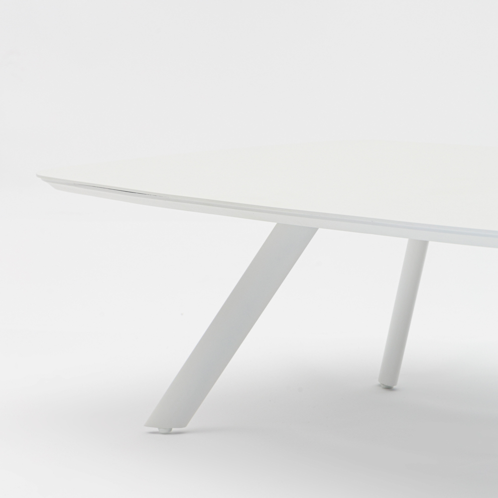 Mesa  de centro Anmore  alu blanco