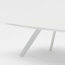 Mesa  de centro Anmore  alu blanco