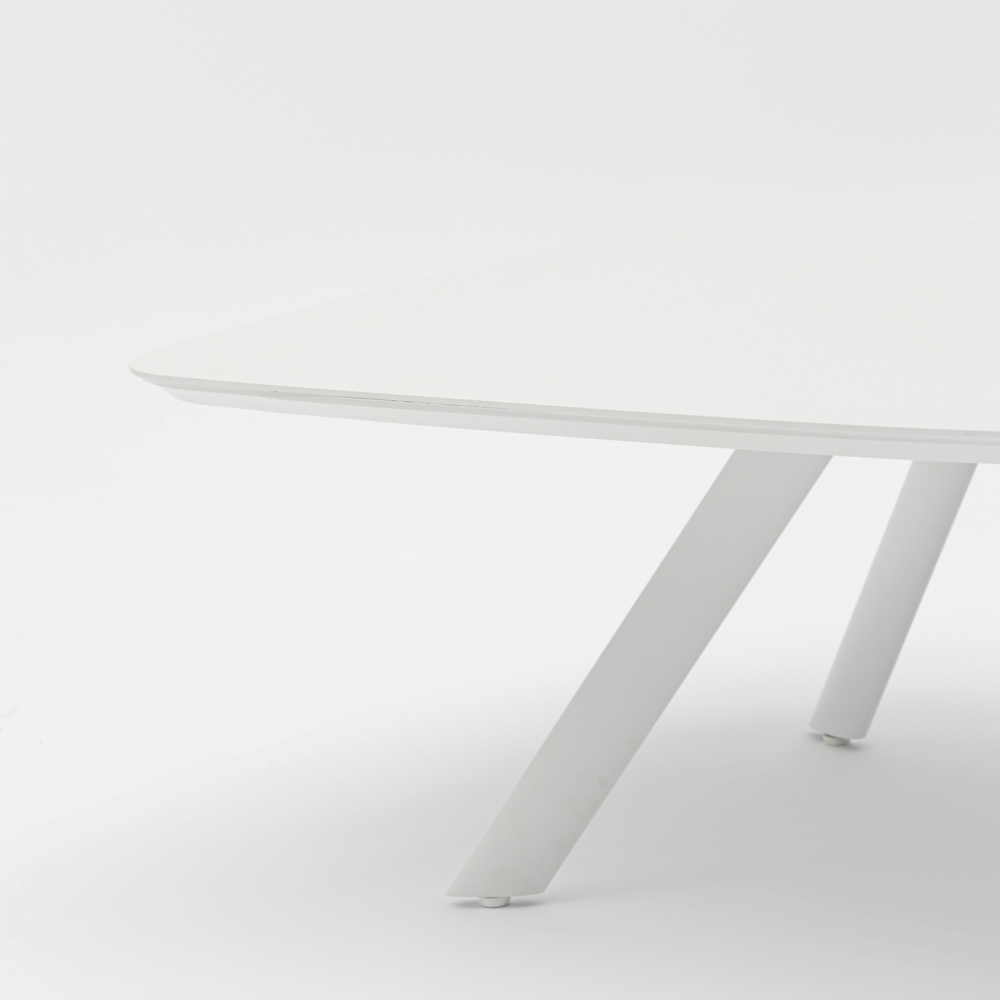Mesa  de centro Anmore  alu blanco