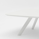 Mesa  de centro Anmore  alu blanco