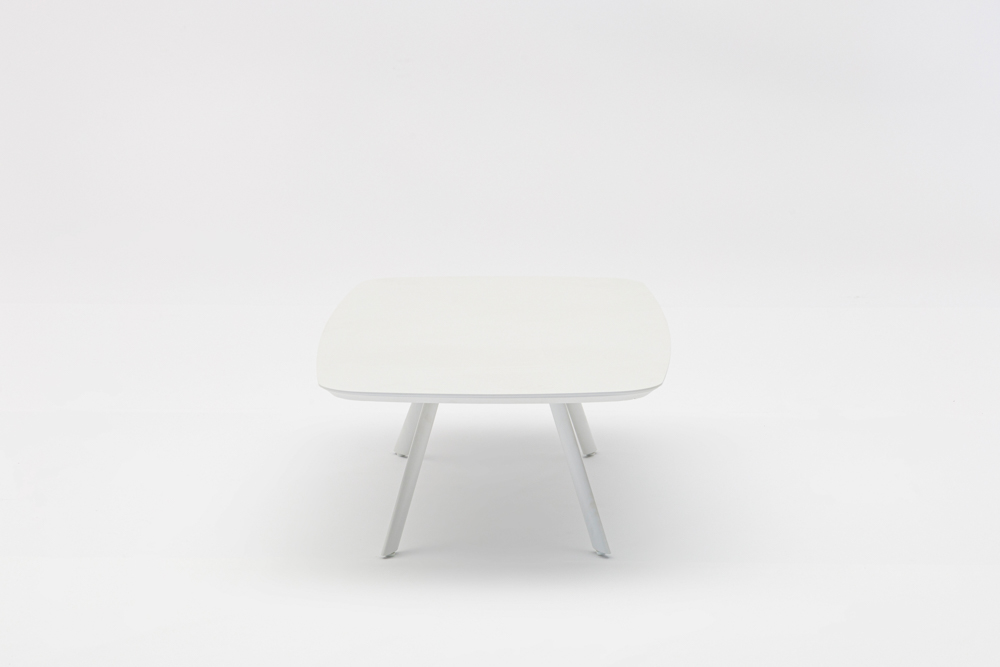 Mesa  de centro Anmore  alu blanco