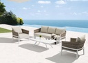 Mesa  de centro Anmore  alu blanco