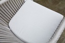 Sillon Ukiah Aluminio blanco. Cuerda greige cojin greige