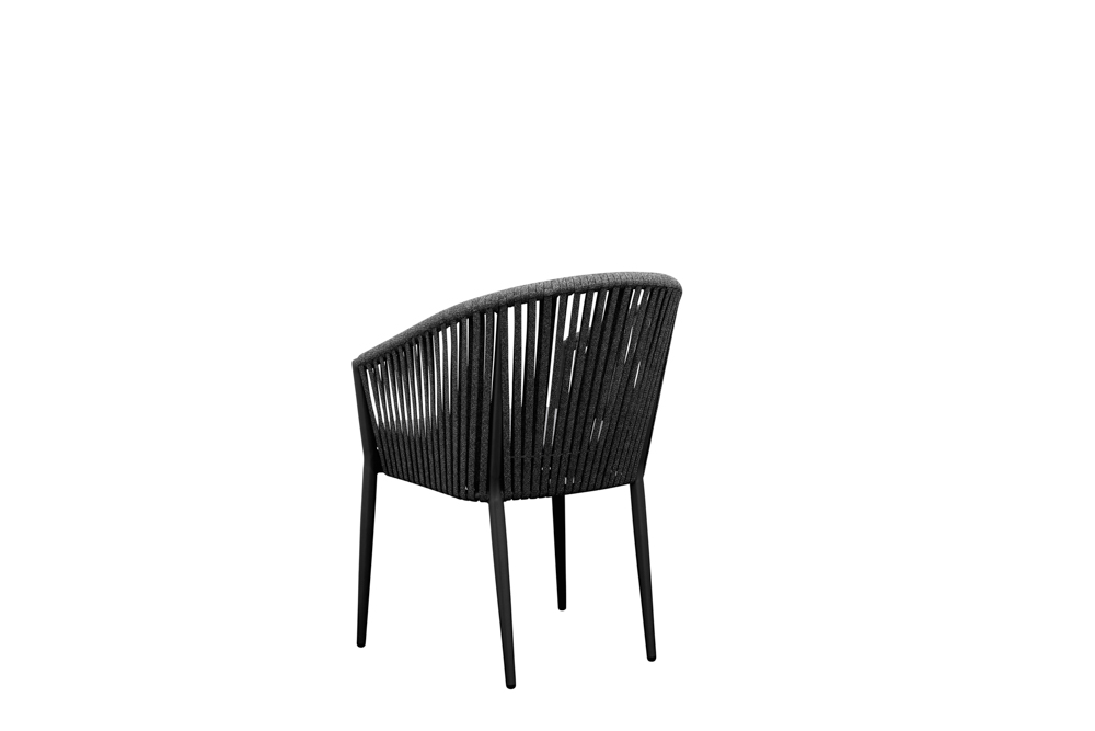 Sillon Ukiah Aluminio antracita. Cuerda antracita y cojin antracita