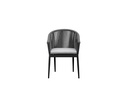 Sillon Ukiah Aluminio antracita. Cuerda antracita y cojin antracita