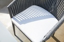 Sillon Ukiah Aluminio antracita. Cuerda antracita y cojin antracita