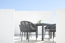 Sillon Ukiah Aluminio antracita. Cuerda antracita y cojin antracita