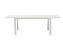 Mesa extensible ORICK 100*150/225 alum.blanco cristal blanco