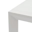 Mesa extensible ORICK 100*150/225 alum.blanco cristal blanco