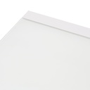 Mesa extensible ORICK 100*150/225 alum.blanco cristal blanco