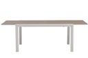 Mesa extensible ORICK 100*150/225 alum.blanco cristal Taupe