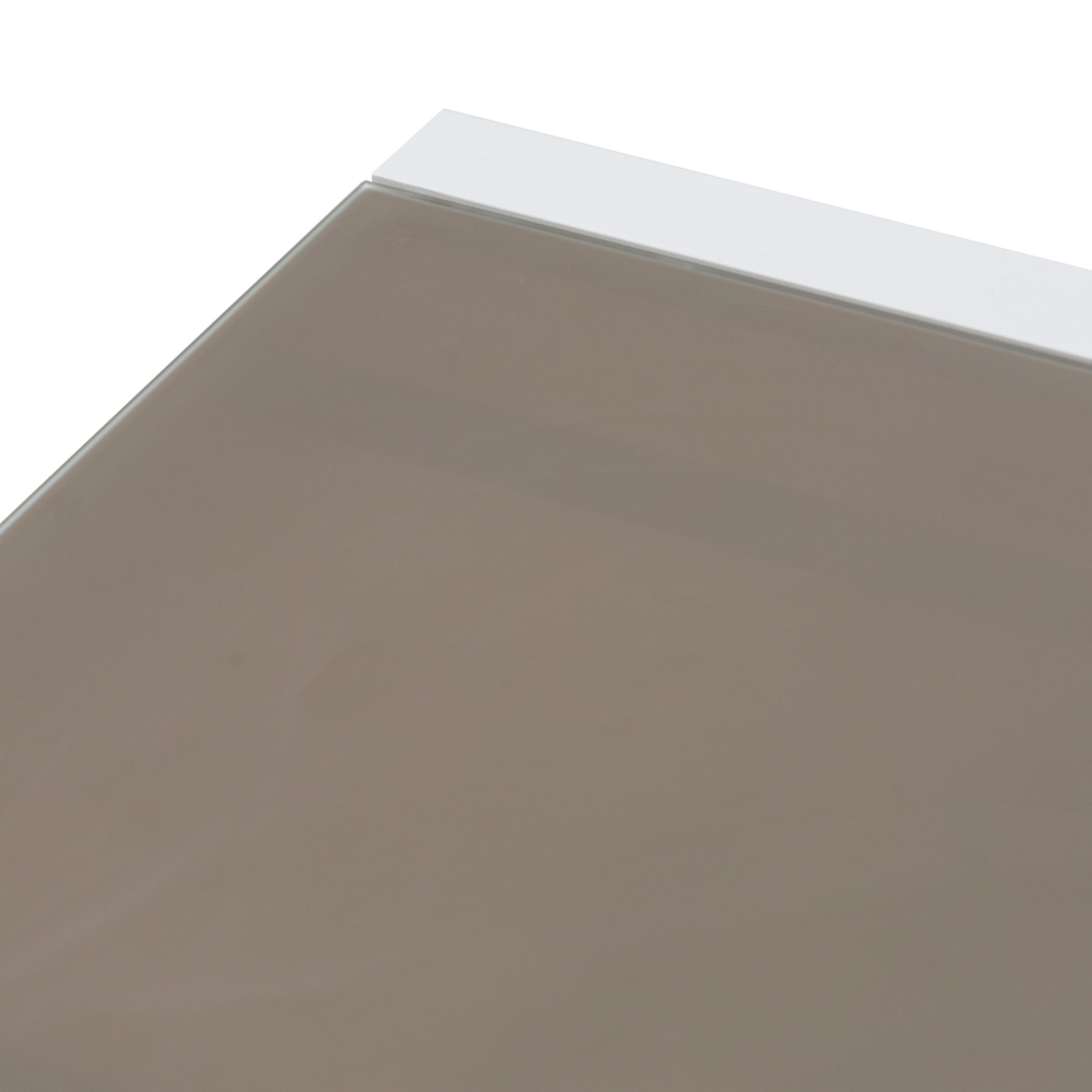 Mesa extensible ORICK 100*150/225 alum.blanco cristal Taupe
