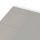 Mesa extensible ORICK 100*150/225 alum.blanco cristal gris claro