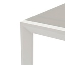 Mesa extensible ORICK 100*150/225 alum.blanco cristal gris claro