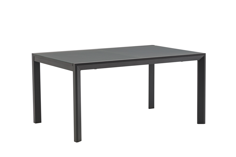 Mesa extensible ORICK 100*150/225 alum.antracita  cristal antracita