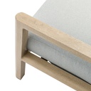 Sofa 3 plazas Harmony. Aluminio efecto madera y cuerda natural
