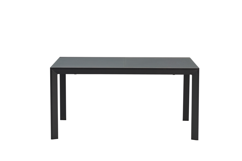 Mesa extensible ORICK 100*150/225 alum.antracita  cristal antracita