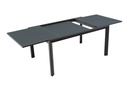Mesa extensible ORICK 100*150/225 alum.antracita  cristal antracita