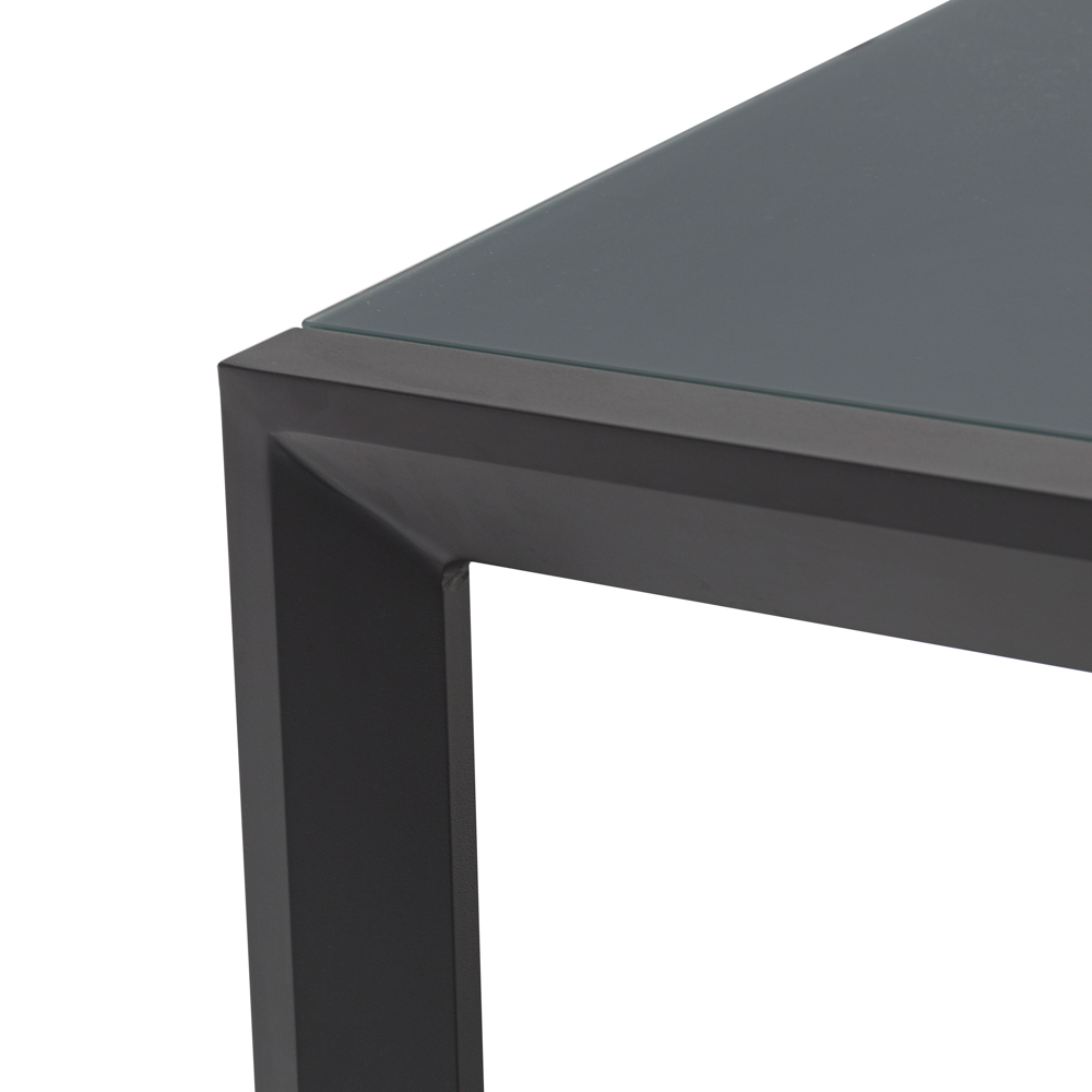 Mesa extensible ORICK 100*150/225 alum.antracita  cristal antracita