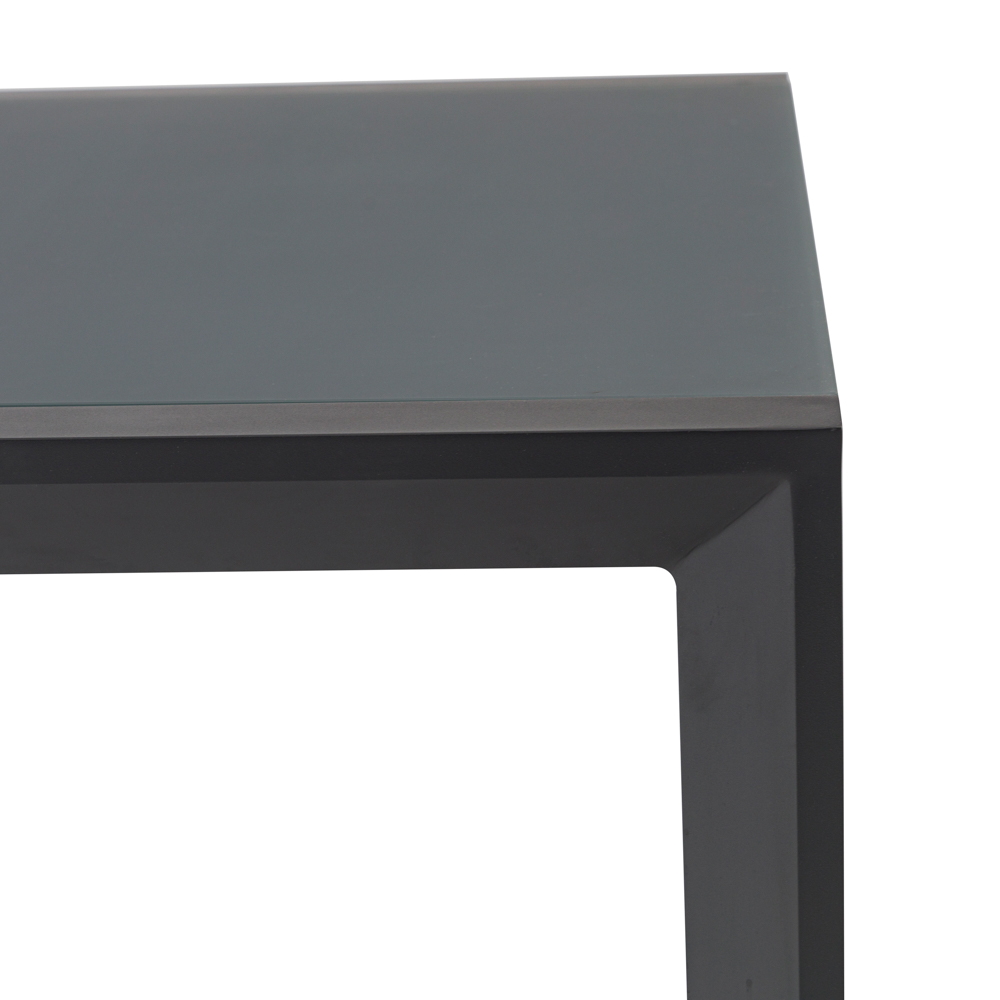 Mesa extensible ORICK 100*150/225 alum.antracita  cristal antracita