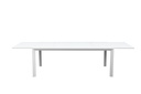 Mesa extensible ORICK 100*200/300 alum.blanco cristal blanco