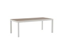 Mesa extensible ORICK 100*200/300 alum.blanco cristal Taupe