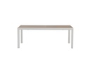 Mesa extensible ORICK 100*200/300 alum.blanco cristal Taupe