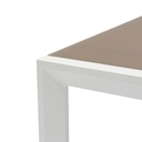 Mesa extensible ORICK 100*200/300 alum.blanco cristal Taupe