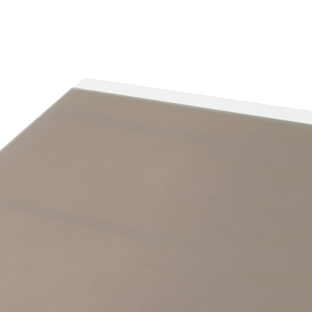 Mesa extensible ORICK 100*200/300 alum.blanco cristal Taupe