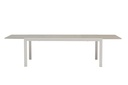Mesa extensible ORICK 100*200/300 alum.blanco cristal gris claro