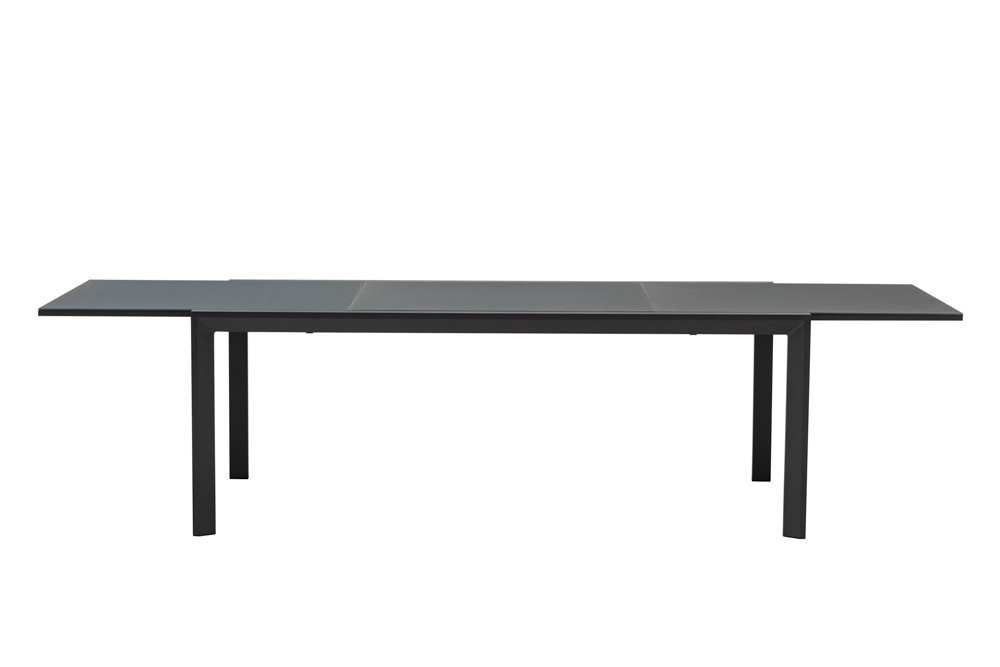 Mesa extensible ORICK 100*200/300 alum.antracita  cristal antracita