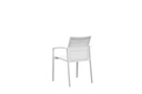 Sillon de  comedor ORICK aluminio blanco y textil blanco