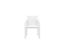 Sillon de  comedor ORICK aluminio blanco y textil blanco