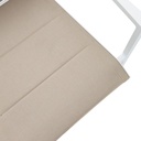 Sillon de  comedor ORICK aluminio blanco y textil taupe