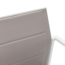 Sillon de  comedor ORICK aluminio blanco y textil gris  claro