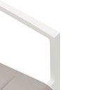 Sillon de  comedor ORICK aluminio blanco y textil gris  claro