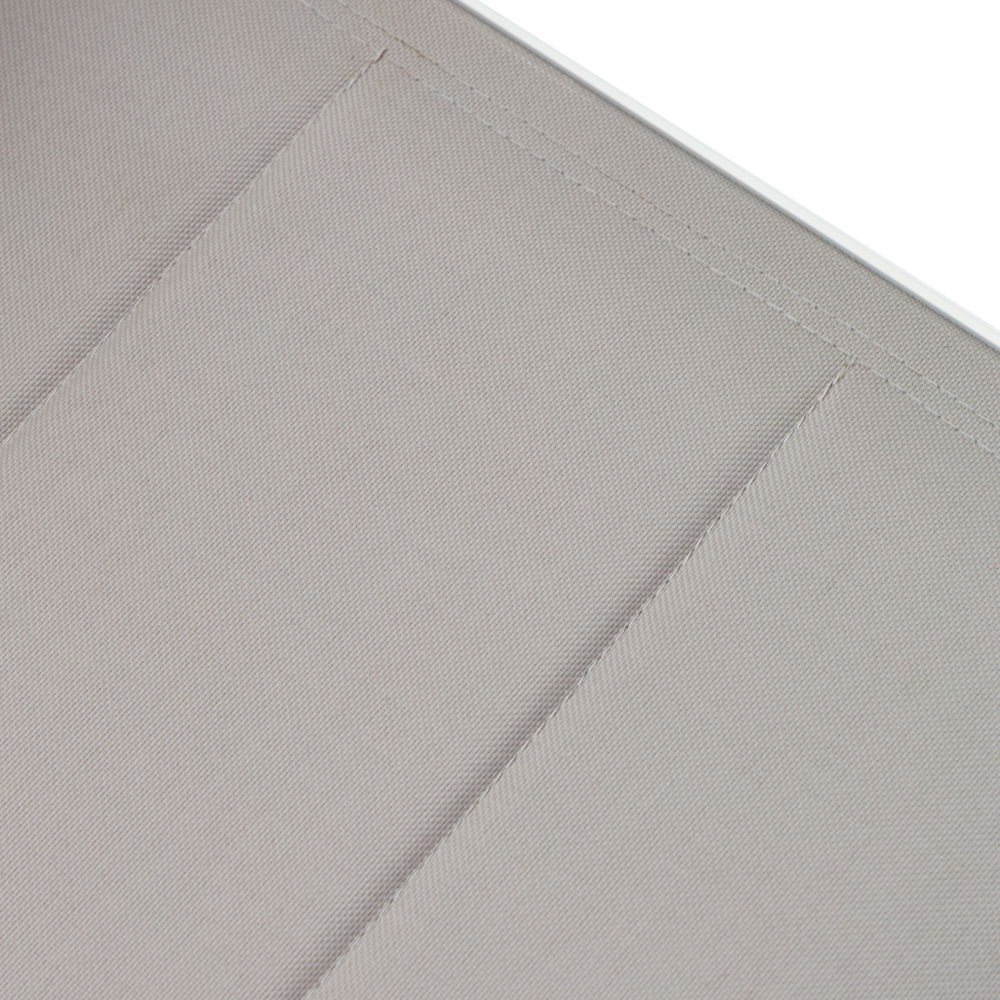 Sillon de  comedor ORICK aluminio blanco y textil gris  claro