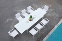 Sillon de  comedor ORICK aluminio blanco y textil blanco