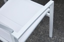Sillon de  comedor ORICK aluminio blanco y textil blanco