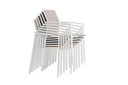 Sillon de  comedor ORICK aluminio blanco y textil gris  claro